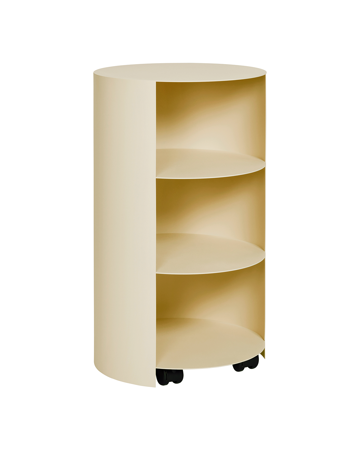 Mesa cilindro con ruedas